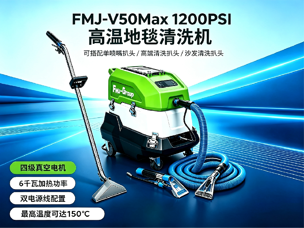 FMJ-V50Max中型 1200PSI水压 50kpa地毯清洗机 配地毯大扒 沙发扒头 宽扒头